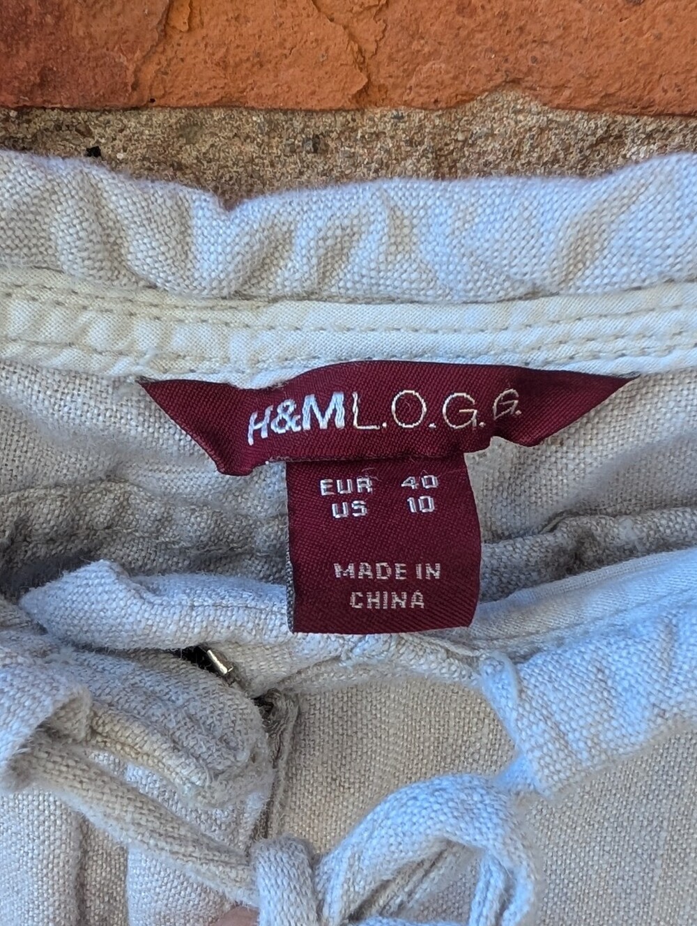 100% Linen Drawstring Pants - Picture 3 of 4